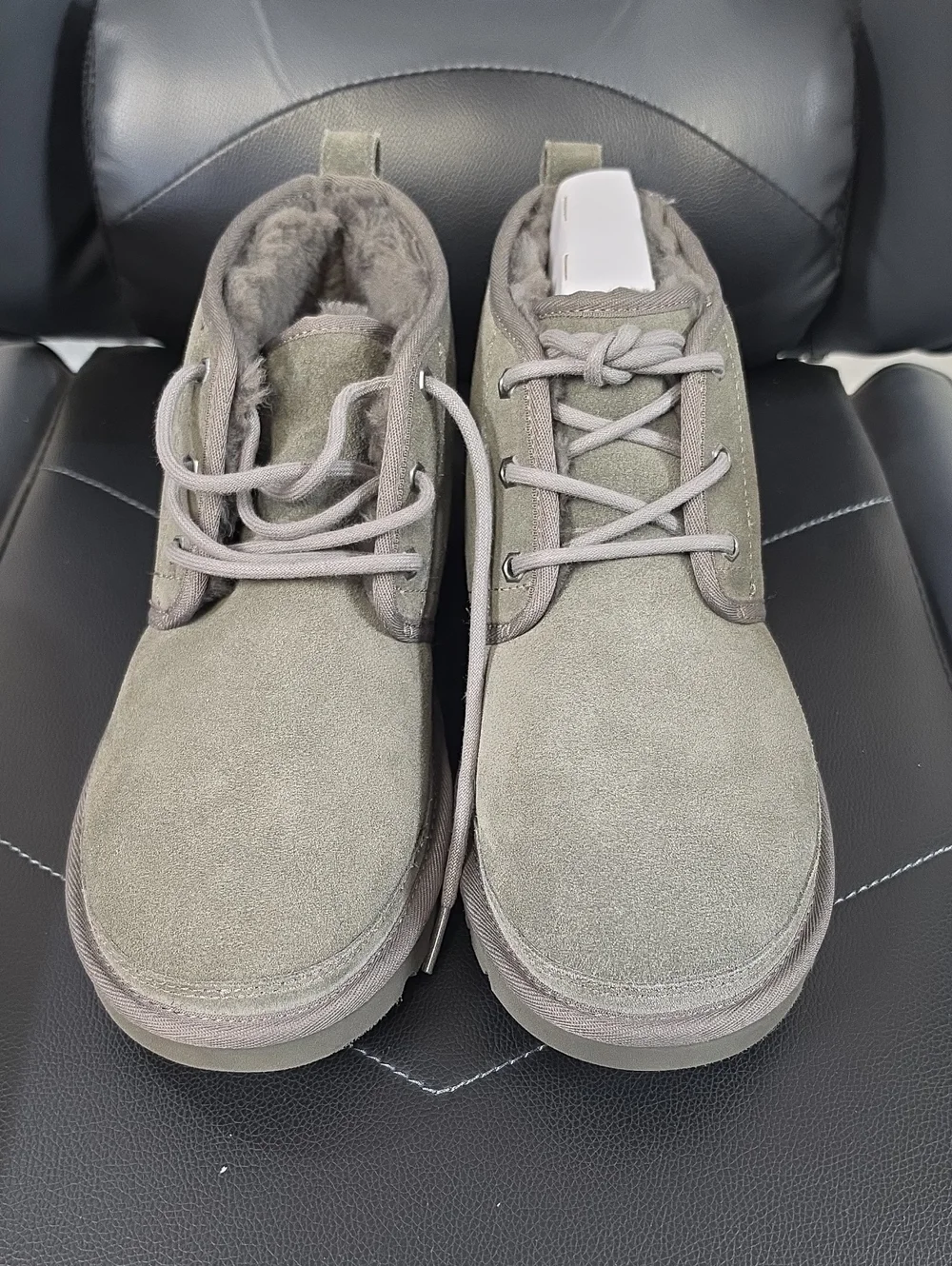 UGG Men's Chukka Boots in Gray Suede with Shearling Lining